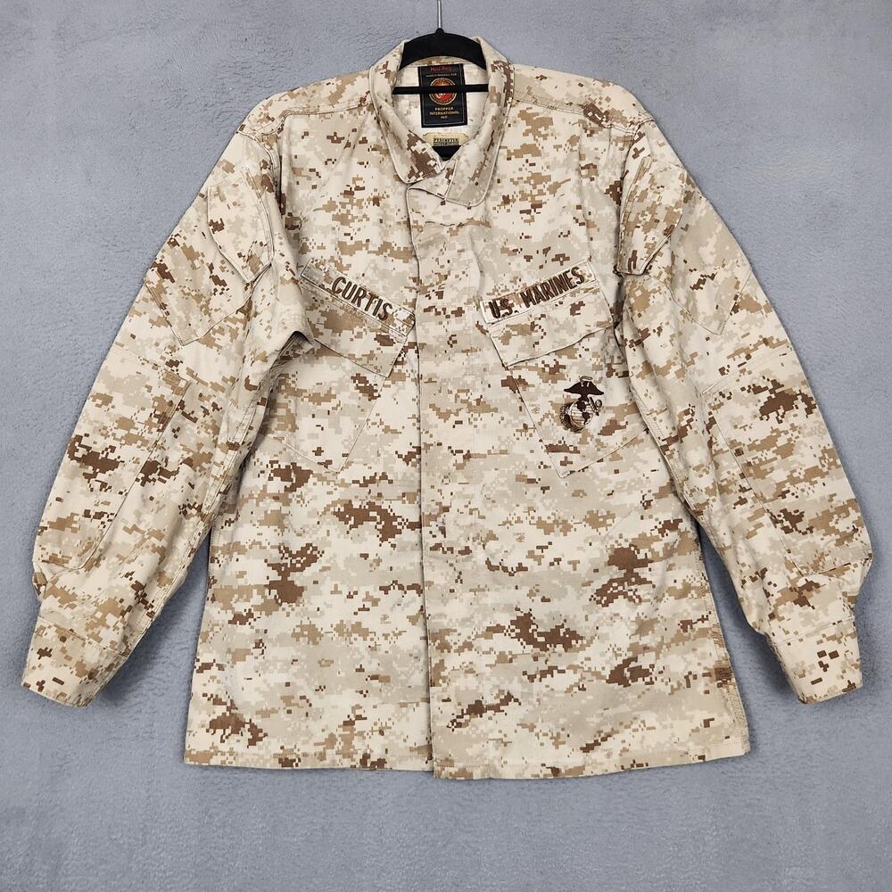 PROPPER Shirt Mens Medium Beige Desert MARPAT USMC Combat Long Sleeve